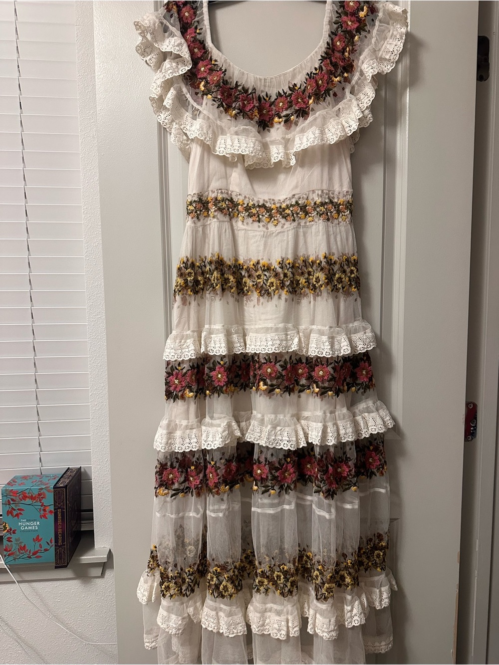 Anthropology Bohemian Ruffle Floral Tiered Maxi Dress - Picture 3 of 9